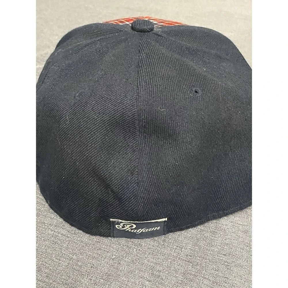 Vintage Phat Farm Classics  Fitted Baseball Hat Cap 7 3/4 Red Black Plaid